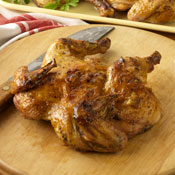 Cornish Hens with Orange-Curry Glaze