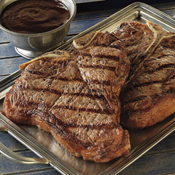Enormous Porterhouse Steaks with Homemade Steak Sauce