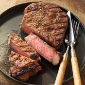 Dijon and Garlic Rib Eyes Smoked with a Little Thyme