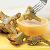 Artichoke Hearts with Smoked Tomato and Roasted Garlic Aioli