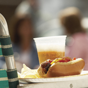 Brats with Stewed Spicy Peppers