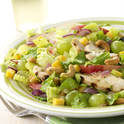 Chicken and Apple Salad with Cheddar Cheese and Cashews
