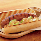 Cider-Simmered Brats with Apples and Onions