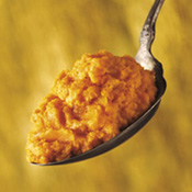 Mashed Sweet Potatoes with Grilled Onions