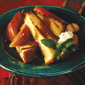Pound Cake with Grilled Pears and Caramel-Rum Sauce