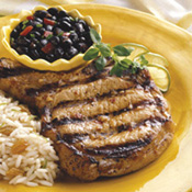 Pork Chops with Mango-Miso Marinade