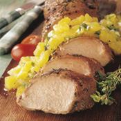 Cedar-Smoked Pork Loin with Pineapple Salsa