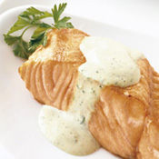 Grilled Salmon with Green Goddess Dressing
