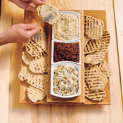 Grilled Flat Bread with Three Toppings