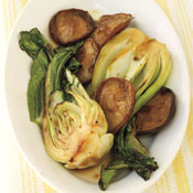 Marinated Baby Bok Choy and Shiitakes