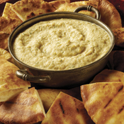 Ember-Roasted Onion and Garlic Dip with Crispy Pita