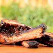 Slow-Smoked Spareribs with Sweet-And-Sour Barbecue Sauce