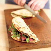 Steak and Gorgonzola Piadini
