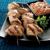 Turkish Chicken Kabobs with Red Pepper and Walnut Sauce