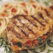 Spinach-Stuffed Veal Chops